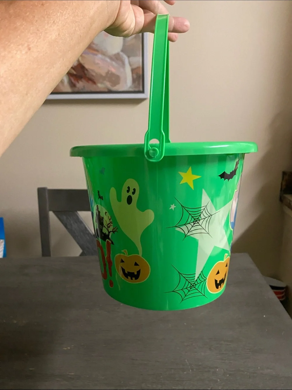 Disney Green Stitch Halloween Candy Pail